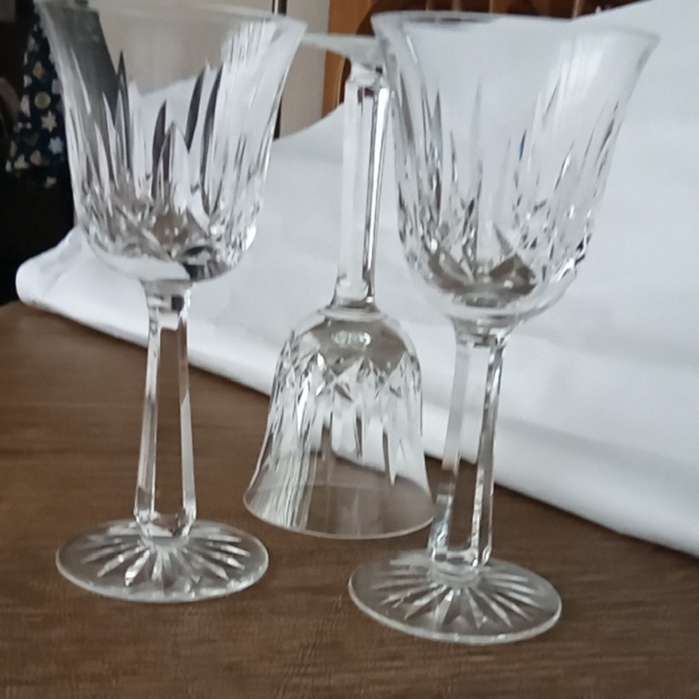Waterford Crystal Clear Wine Glass Trio
